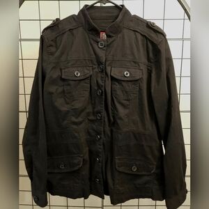 Torrid Black Military Field Jacket Size 2